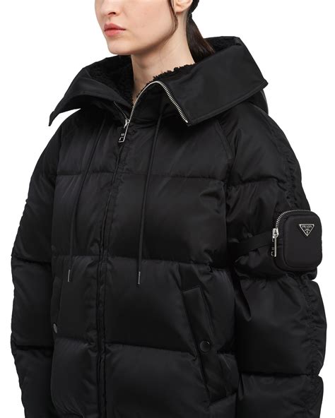 prada re-nylon gabardine puffer coat